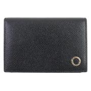 Pre-owned Leather wallets Bvlgari Vintage , Black , Heren