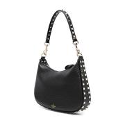 Stijlvolle Leren Tas Valentino , Black , Dames