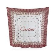 Pre-owned Silk scarves Cartier Vintage , Red , Dames