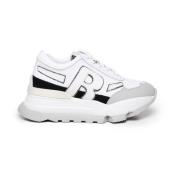 Sportieve AKI Sneakers Wit Zwart Rubber Rucoline , White , Dames