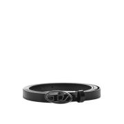 Moderne leren riem met elegant gesp Diesel , Black , Heren