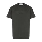 Geëmbosseerd Logo Crew Neck T-shirt Alexander Wang , Gray , Dames