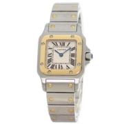 Pre-owned Yellow Gold watches Cartier Vintage , Beige , Dames