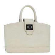 Pre-owned Leather handbags Louis Vuitton Vintage , White , Dames