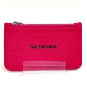 Pre-owned Leather wallets Balenciaga Vintage , Pink , Dames