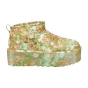 Bloemenmotief Plateau laarzen UGG , Green , Dames