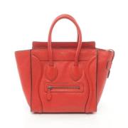 Pre-owned Leather totes Celine Vintage , Red , Dames