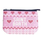 Neopreen clutch met print en rits MC2 Saint Barth , Pink , Dames