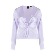 Zijden Lila Blouse T-shirt Top Pinko , Purple , Dames