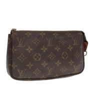 Pre-owned Canvas pouches Louis Vuitton Vintage , Brown , Dames