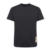 T-shirt met logo Burberry , Black , Heren