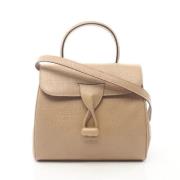 Pre-owned Leather handbags Loewe Pre-owned , Beige , Dames