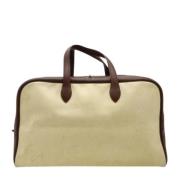 Pre-owned Canvas handbags Hermès Vintage , Beige , Dames