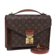 Pre-owned Canvas handbags Louis Vuitton Vintage , Brown , Dames