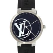 Pre-owned Glass watches Louis Vuitton Vintage , Blue , Heren