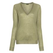 Groene Cashmere Longsleeve Gebreide Trui Joseph , Green , Dames