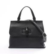 Pre-owned Leather handbags Gucci Vintage , Black , Dames