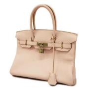 Pre-owned Leather handbags Hermès Vintage , Pink , Dames