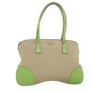 Pre-owned Canvas handbags Prada Vintage , Beige , Dames