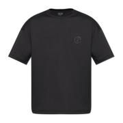 T-shirt met logo Giorgio Armani , Black , Heren