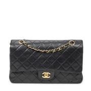 Pre-owned Leather chanel-bags Chanel Vintage , Black , Dames