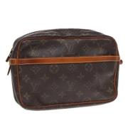 Pre-owned Canvas clutches Louis Vuitton Vintage , Brown , Dames