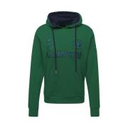 Hoodie met voorzak en logo La Martina , Green , Heren