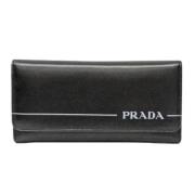 Pre-owned Leather wallets Prada Vintage , Black , Dames