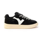 Suède Lage Sneakers voor Vrouwen Victoria , Black , Dames