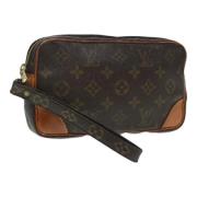 Pre-owned Canvas clutches Louis Vuitton Vintage , Brown , Dames