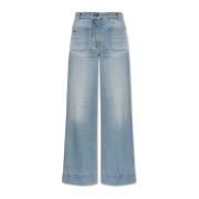 Jeans met logo Victoria Beckham , Blue , Dames