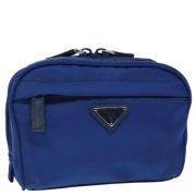 Pre-owned Nylon pouches Prada Vintage , Blue , Dames