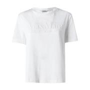 Witte Katoenen T-Shirt Paggio Max Mara , White , Dames