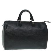 Pre-owned Leather handbags Louis Vuitton Vintage , Black , Dames