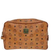 Pre-owned Leather clutches MCM Pre-owned , Brown , Dames