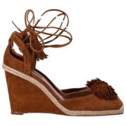 Pre-owned Suede heels Aquazzura Pre-owned , Brown , Dames