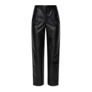 Eco leren broek Rotate Birger Christensen , Black , Dames