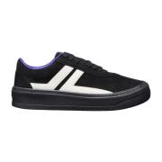 Suède Cash Sneakers met Contrastpanelen Lanvin , Black , Heren