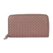 Pre-owned Leather wallets Bottega Veneta Vintage , Pink , Dames