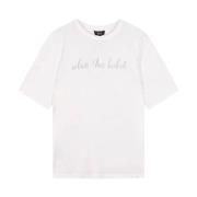 Geborduurde Artwork Dames Gebreide T-shirt Alix The Label , White , Da...