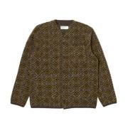 Geometrische Bruine Cardigan Regular Fit Universal Works , Brown , Her...