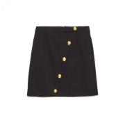 Milano Point Rok met Logo Knopen Gaëlle Paris , Black , Dames