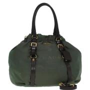 Pre-owned Nylon handbags Prada Vintage , Green , Dames