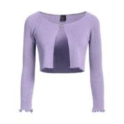 Lurex Geribbelde Vest Trui Pinko , Purple , Dames