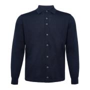 Gebreid shirt R2 Amsterdam , Blue , Heren