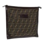 Pre-owned Canvas clutches Fendi Vintage , Brown , Dames