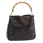 Pre-owned Leather gucci-bags Gucci Vintage , Brown , Dames