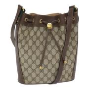 Pre-owned Leather gucci-bags Gucci Vintage , Beige , Dames