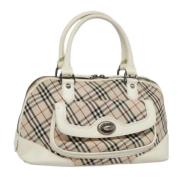 Pre-owned Canvas handbags Burberry Vintage , Beige , Dames