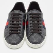 Pre-owned Coated canvas sneakers Gucci Vintage , Gray , Heren